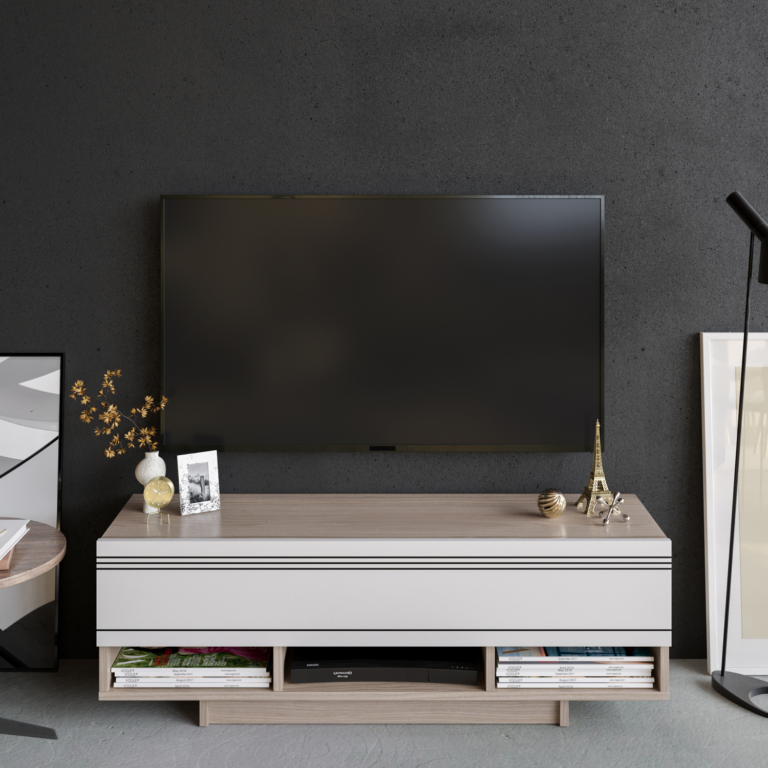 Decorotika Celes Tv Unit - Cordoba And White