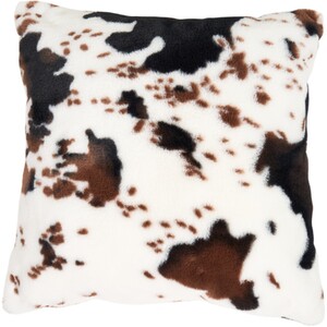 Cow Print Faux Fur Cushion