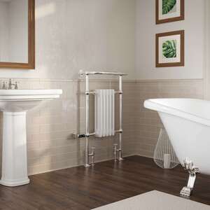 Arundel - Traditional Dual Fuel Towel Rail Thermostatic WIFI - Floor Standing