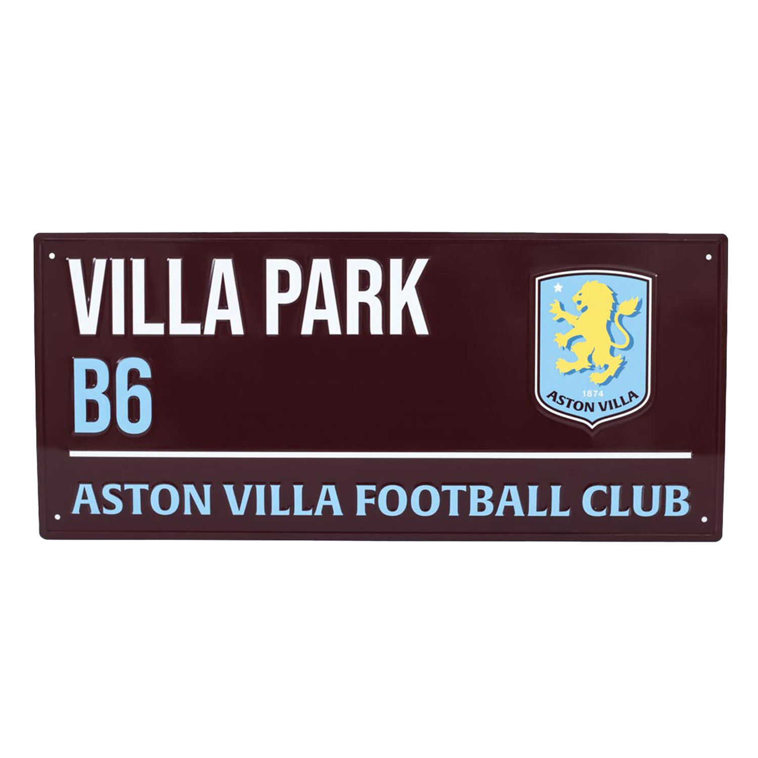  - Aston Villa Fc Metal Street Sign Claret/sky Blue/yellow (One Size) - Image 3