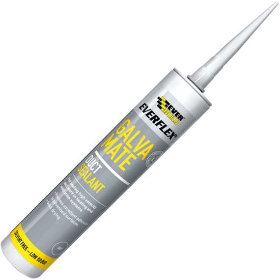 Everbuild Sika Galva Mate Sealant for HVAC Ductwork Grey 295ml