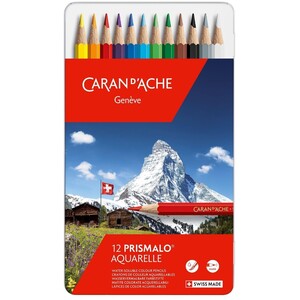 Caran d'Ache Prismalo Aquarelle 12 Water-Soluble Colour Pencils