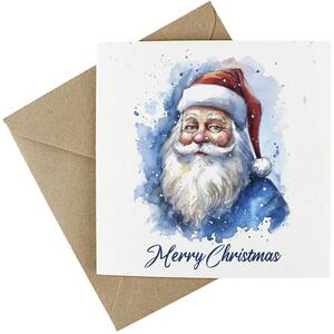 Jolly Father Christmas - Plantable Wildflower Seed Christmas Cards - 5 Pack
