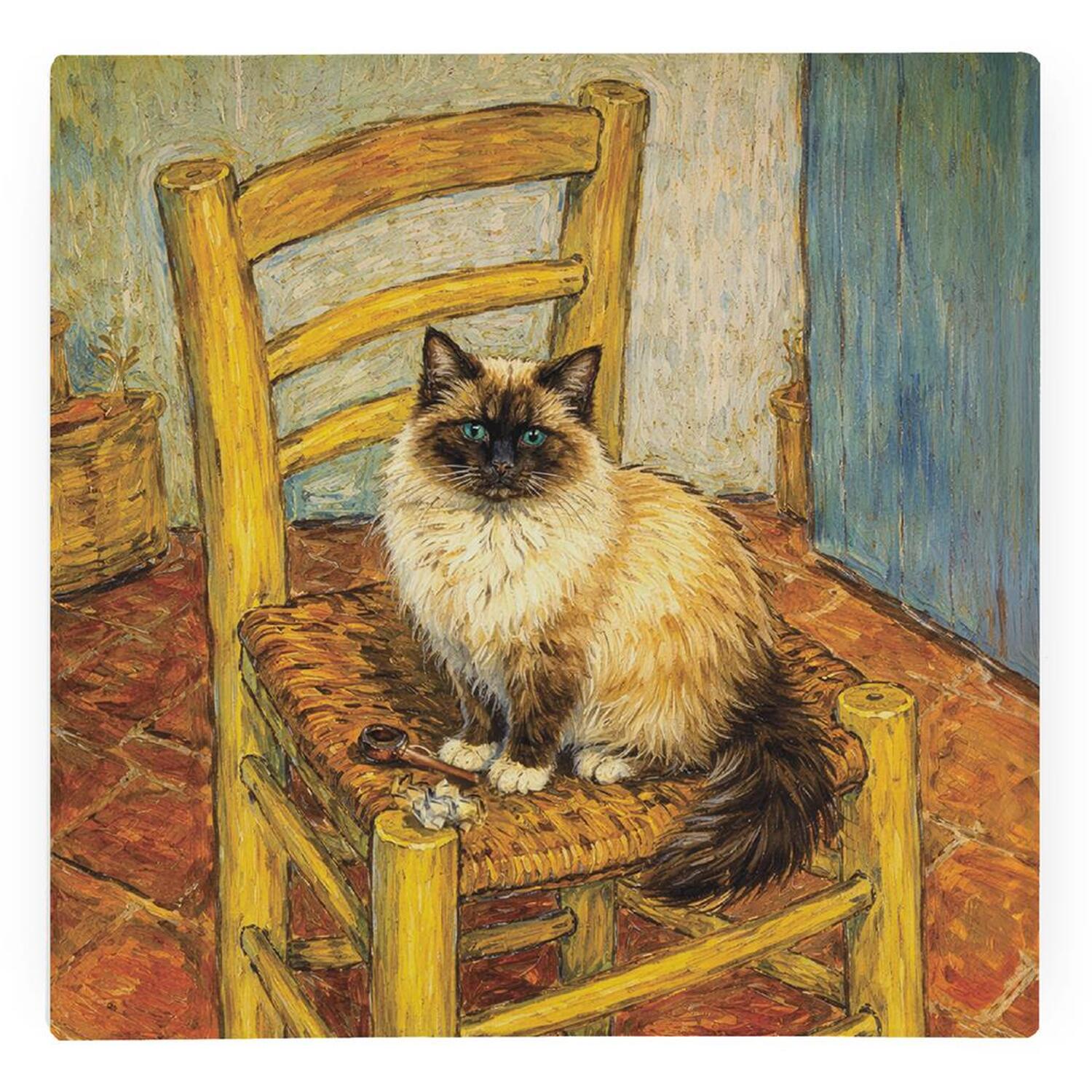 Image of Van Gogh's Chair Cat Glass Hot&hellip;