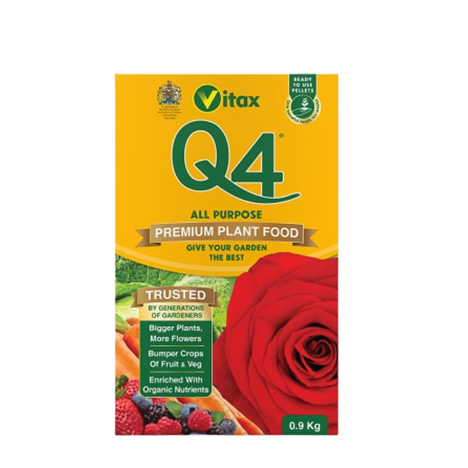 Vitax Q4 All Purpose Plant Food Fertiliser Flowers Veg Fruit Lawn 0.9kg - Image 3