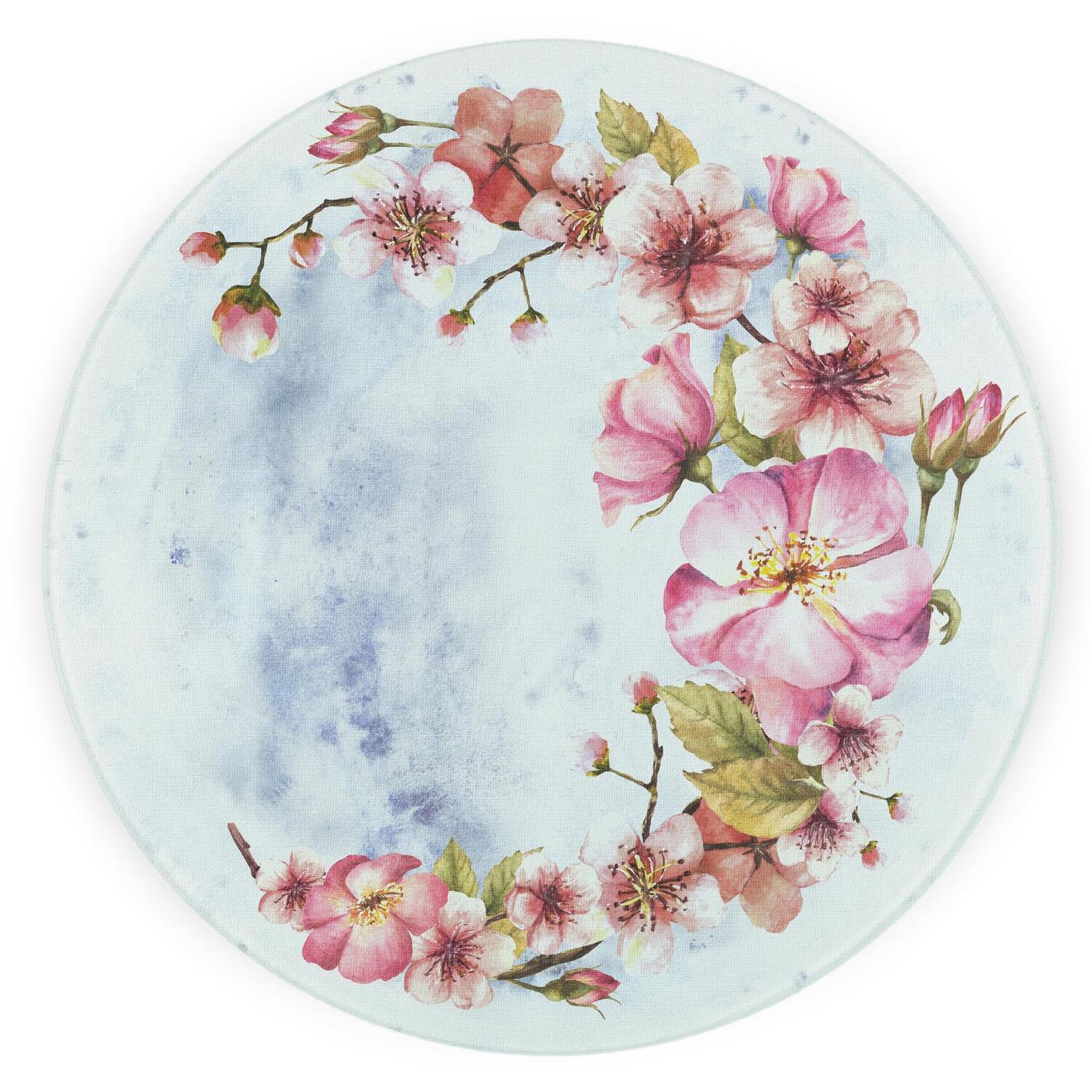 Image of Peach Blossoms Round Worktop Protector -&hellip;