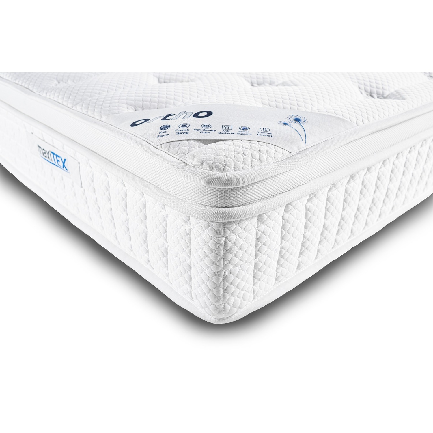 Maxitex Orthopaedic Pocket Sprung Mattress - White / Small Double
