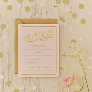Gold Foiled RSVP Cards Card design for everyday use