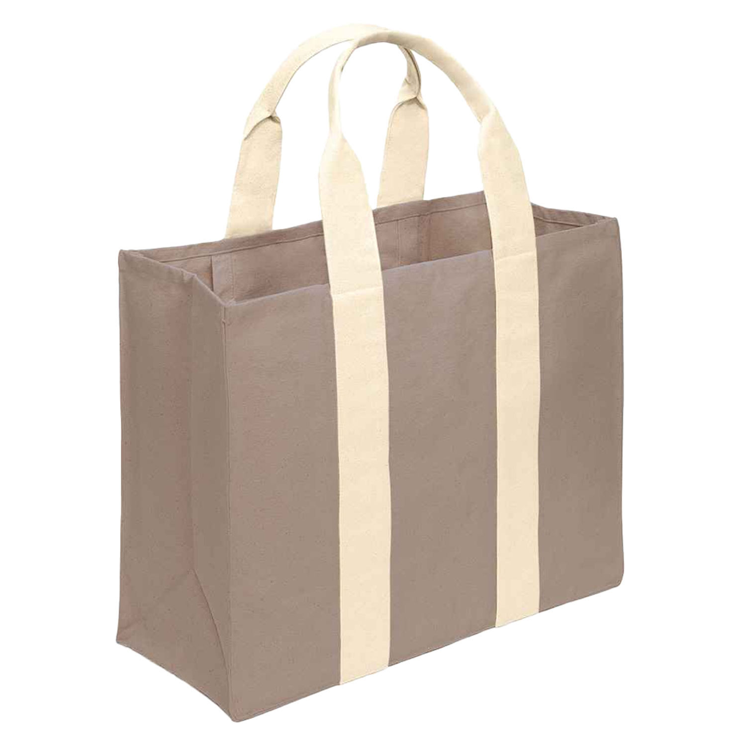 Brand Lab Wrap Canvas Tote Bag - Mushroom/Natural