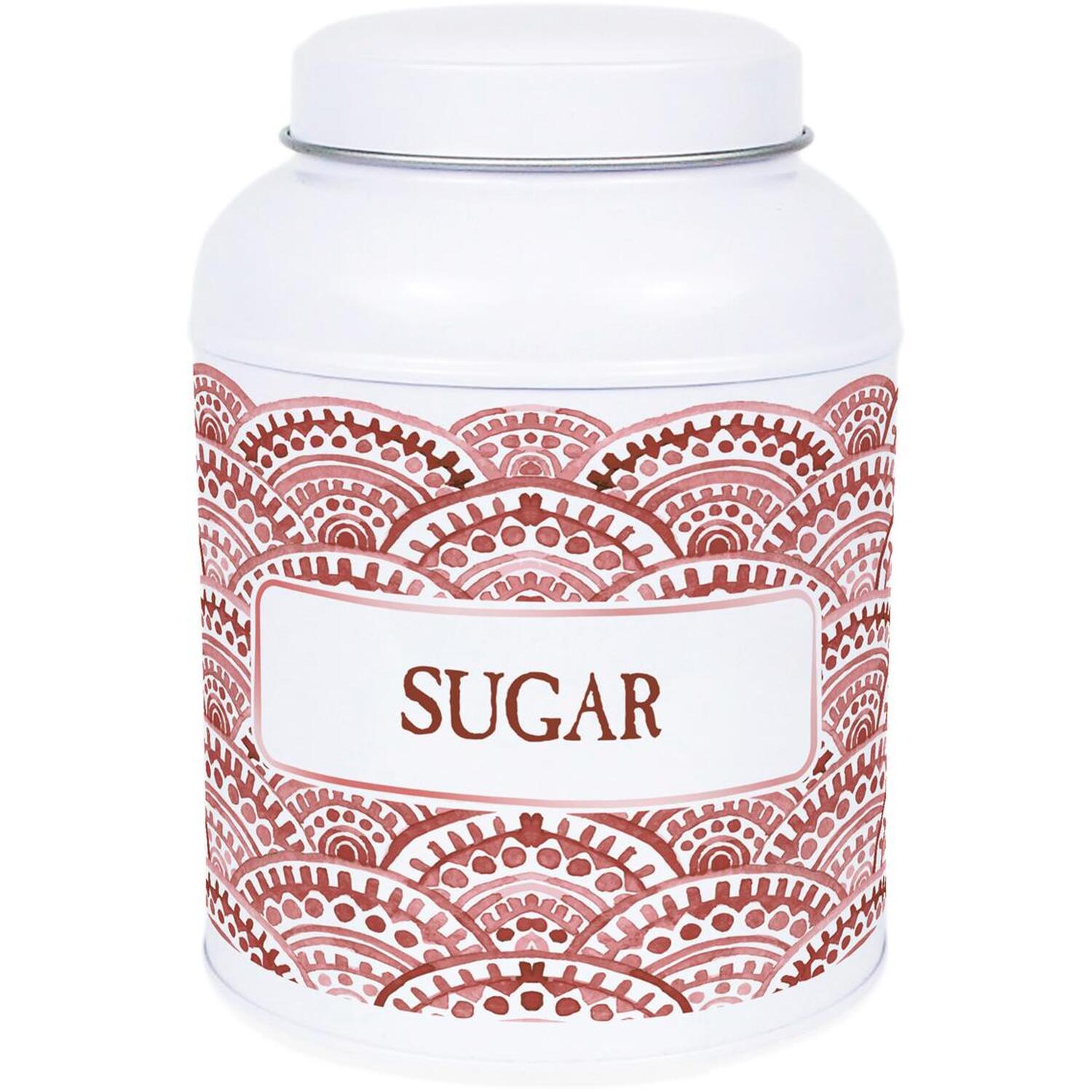 B&Q - Painted Scales Sugar CanisterSmall Domed Lid Kitchen Storage Tin - Image 2