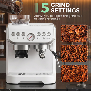 White HOMCOM Espresso Machine Good Housekeeping Institute Approved shot 18195364