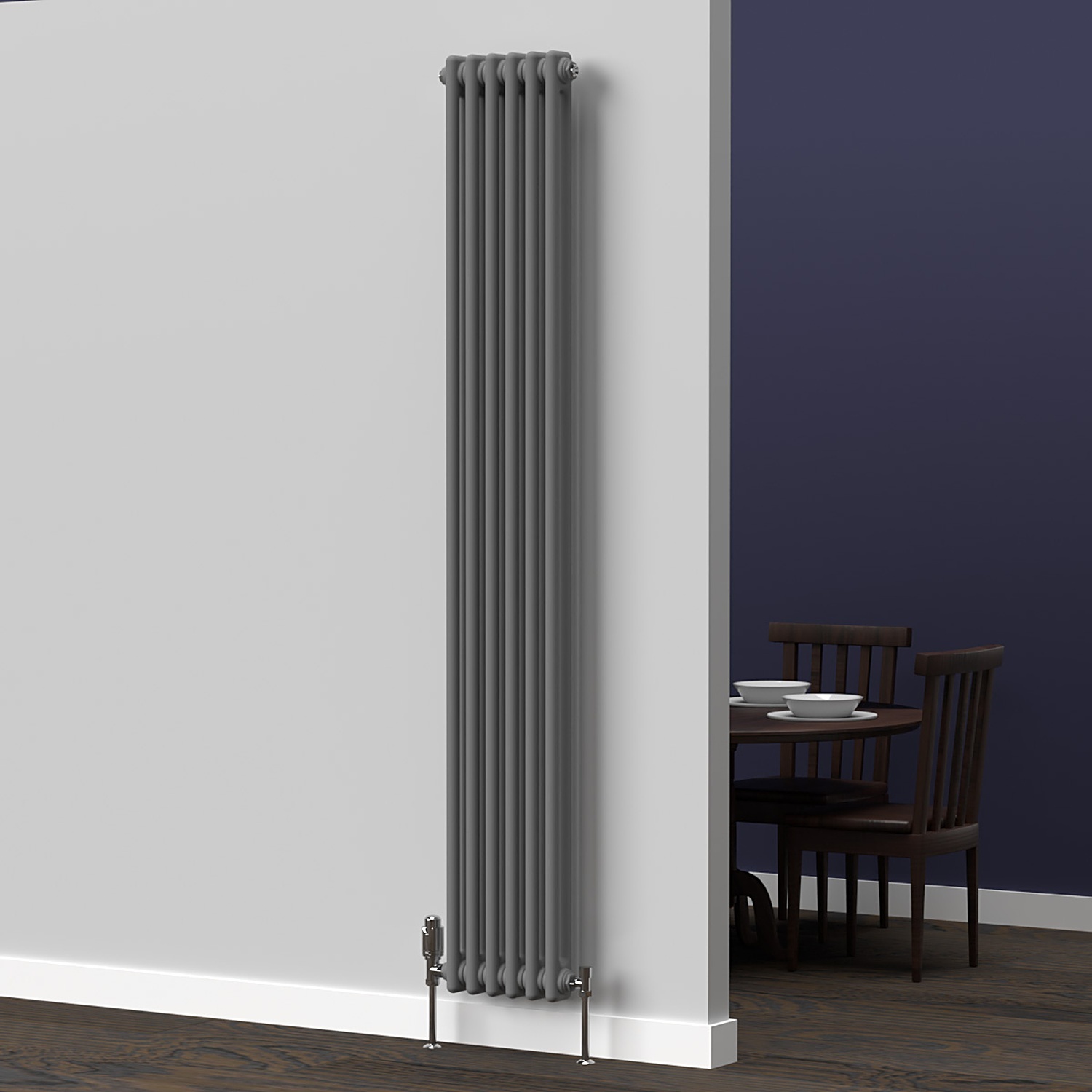 Lux Heat Vertical Anthracite Column Radiator 1800 Mm X 290 Mm - Anthracite Grey - Image 2