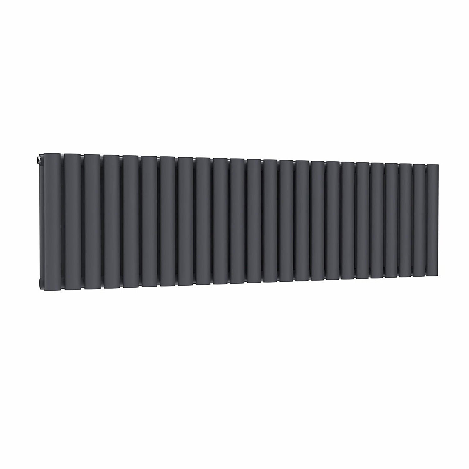 Lux Heat Oval Horizontal Radiator - Anthracite Grey - 400 Mm X 1440 Mm (Double) - Anthracite Grey - Image 2