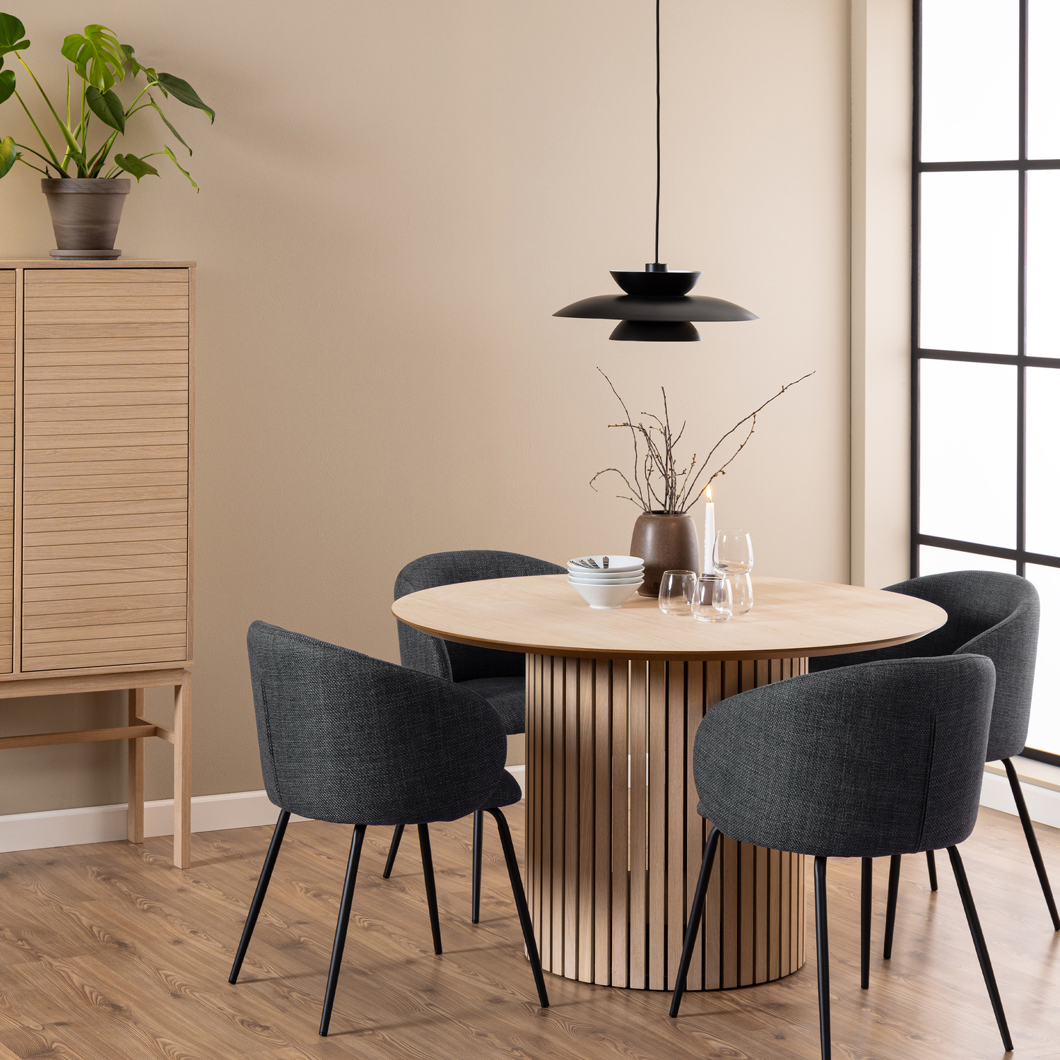 Florence Linley White Oak Round Dining Table - Furniture To Go - Image 3