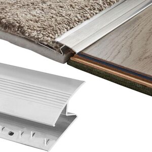 Underfoot Silver Metal Threshold Trim Strip 0.9m Carpet to Laminate Tile Wood Door Bar.