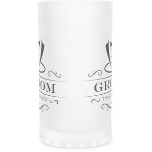 Groom Frosted Glass Stein - Wedding Party Gifts
