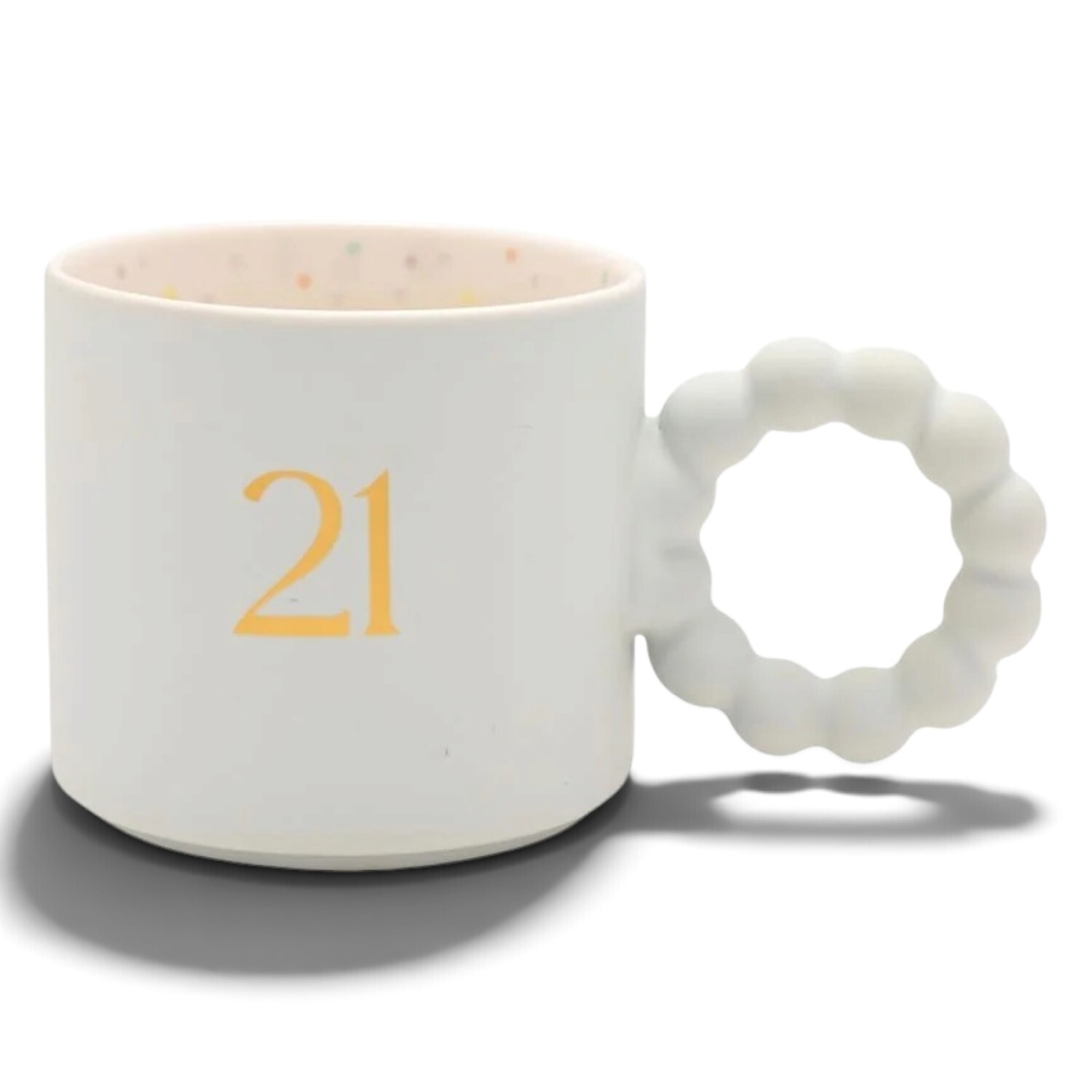B&Q - Gifts Confetti Design 21St Birthday Ceramic Mug Gift Boxed 14.5 X 8.2 Cm - Image 2