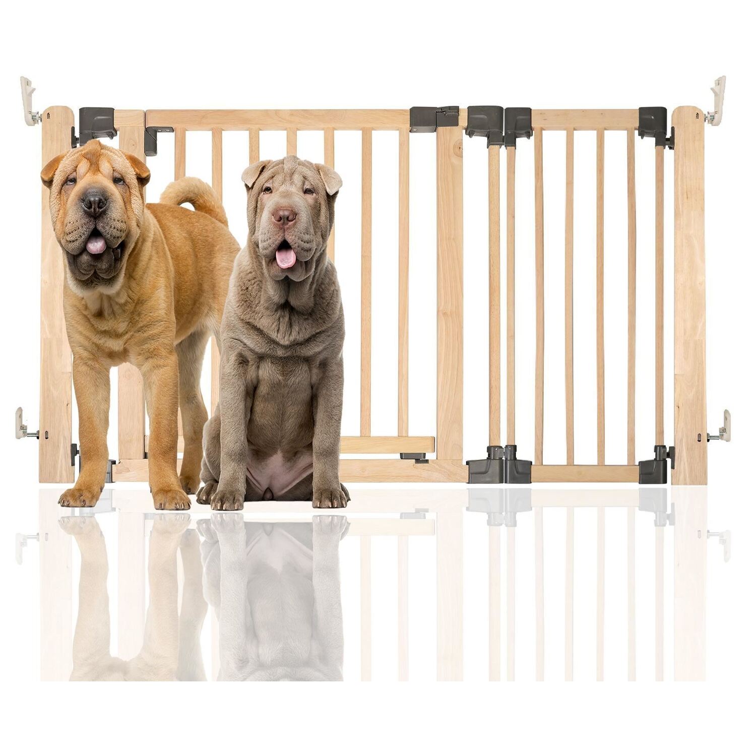 B&Q - Wooden Multi Panel Flexible Pet BarrierNatural WoodUp To 136Cm WideDog Barrier For Pets Dogs And Puppy - Image 2