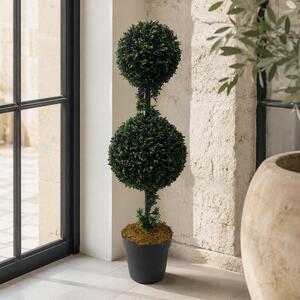 90cm Podocarpus Double Ball Topiary Tree Artificial Premium
