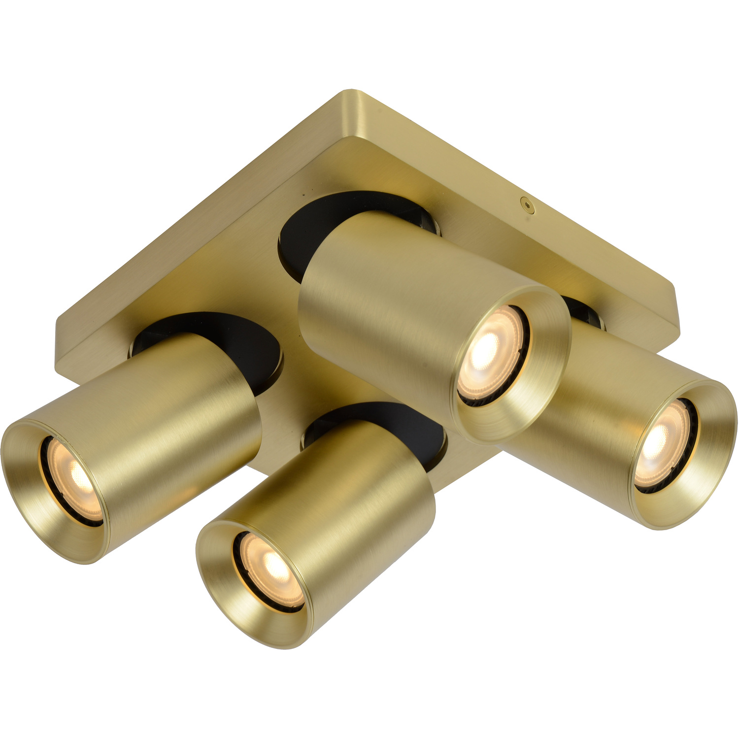Lucide Nigel Modern Ceiling Spotlight - GU10 LED Dimmable - 4x5W 2200K-3000K - Matt Gold - Image 3