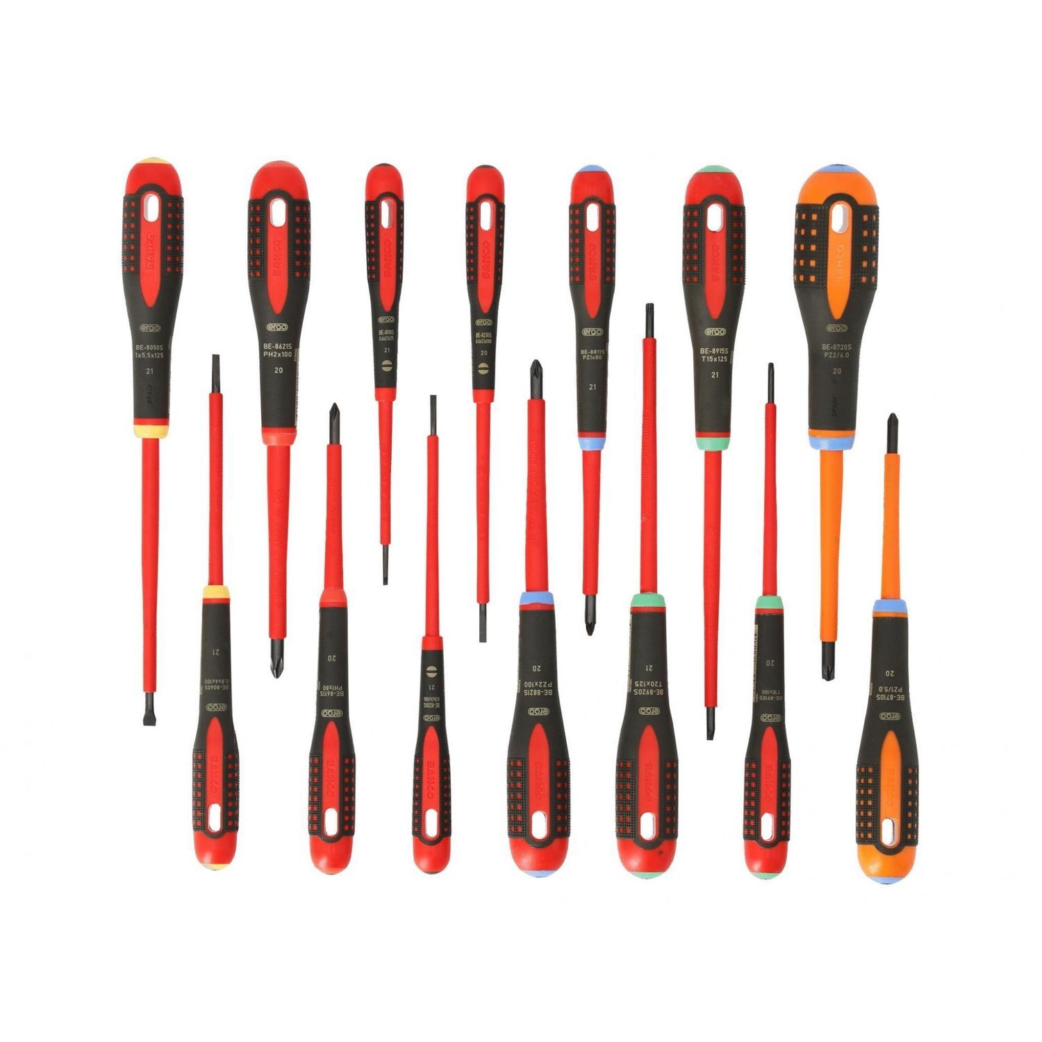 Bahco Be-9872 Ergo Screwdriver Set, 14 Piece - Multi Colour