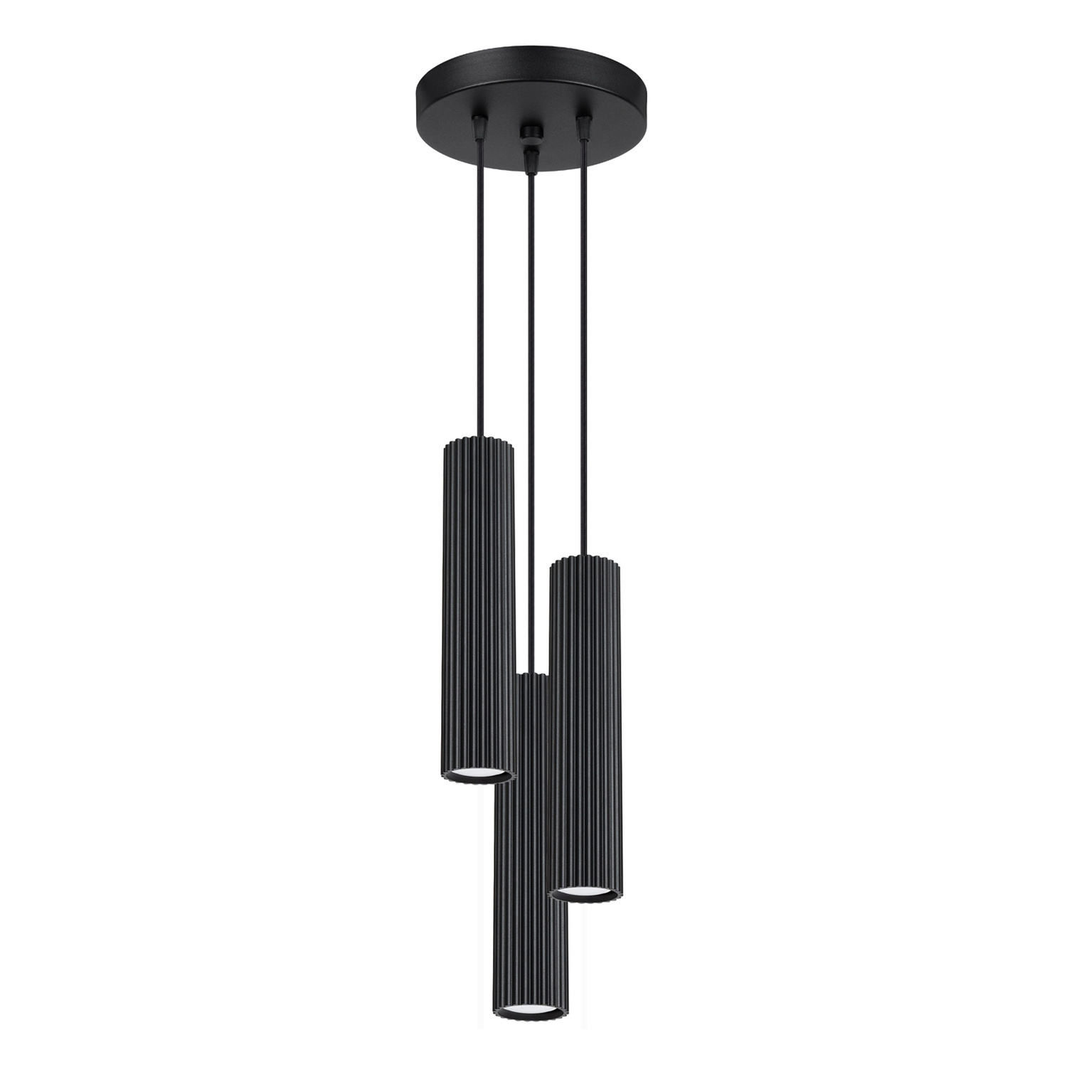 Sollux Lighting Pendant Lamp Karbon 3P Black - Black