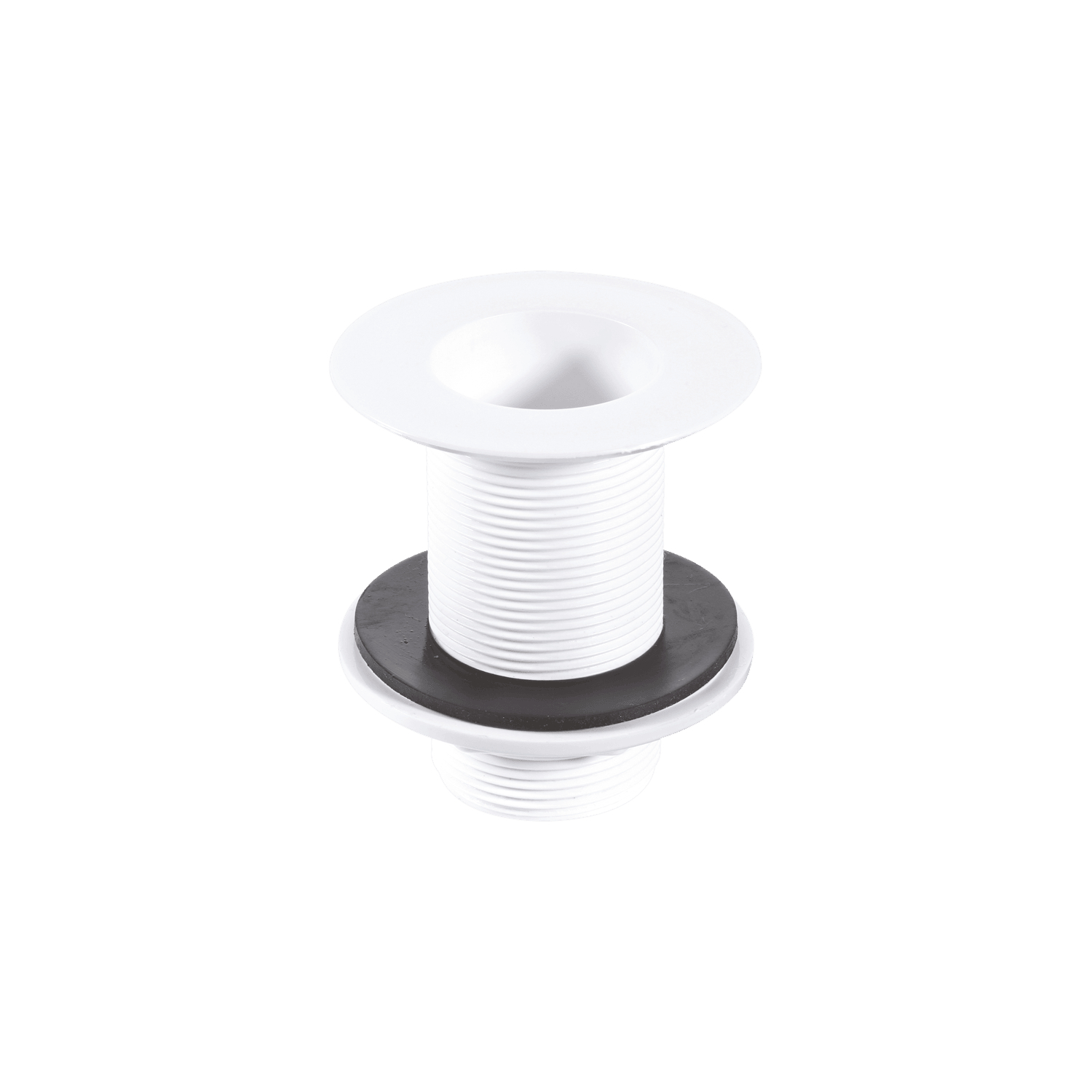 B&Q - W3 1.5" Backnut Sink Waste 85mm White Plastic Flange X 3.5" Tail Unslotted Plug - Image 3
