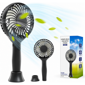 TANNESS Rechargeable Handheld Fan with 3 Speeds A