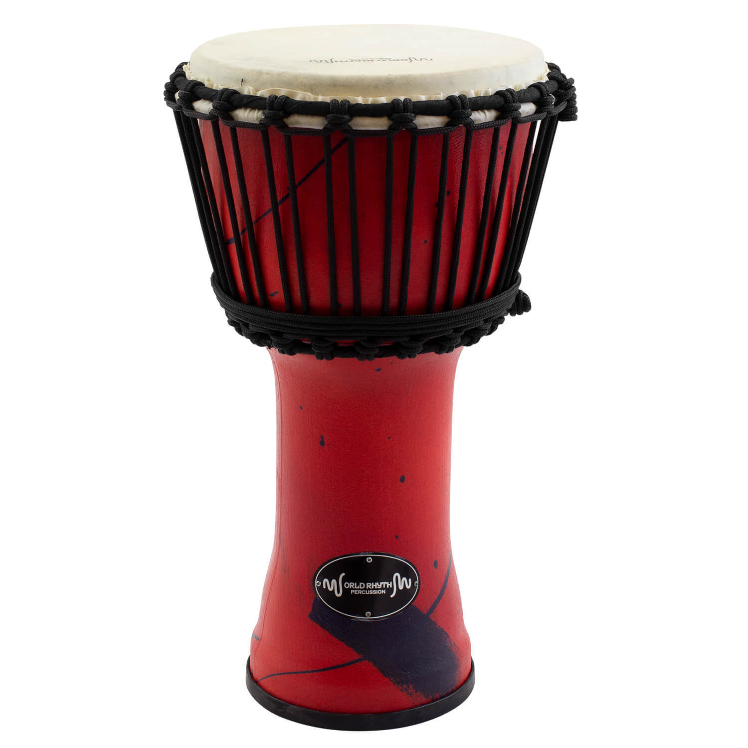World Rhythm Rope Tuned Djembe Drum ¿ African Synthetic Hand Drum - Neutral