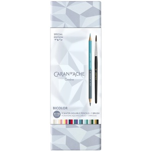 Prismalo Bicolour Alpine Frost Pencil Set with Brush - Assorted Colours