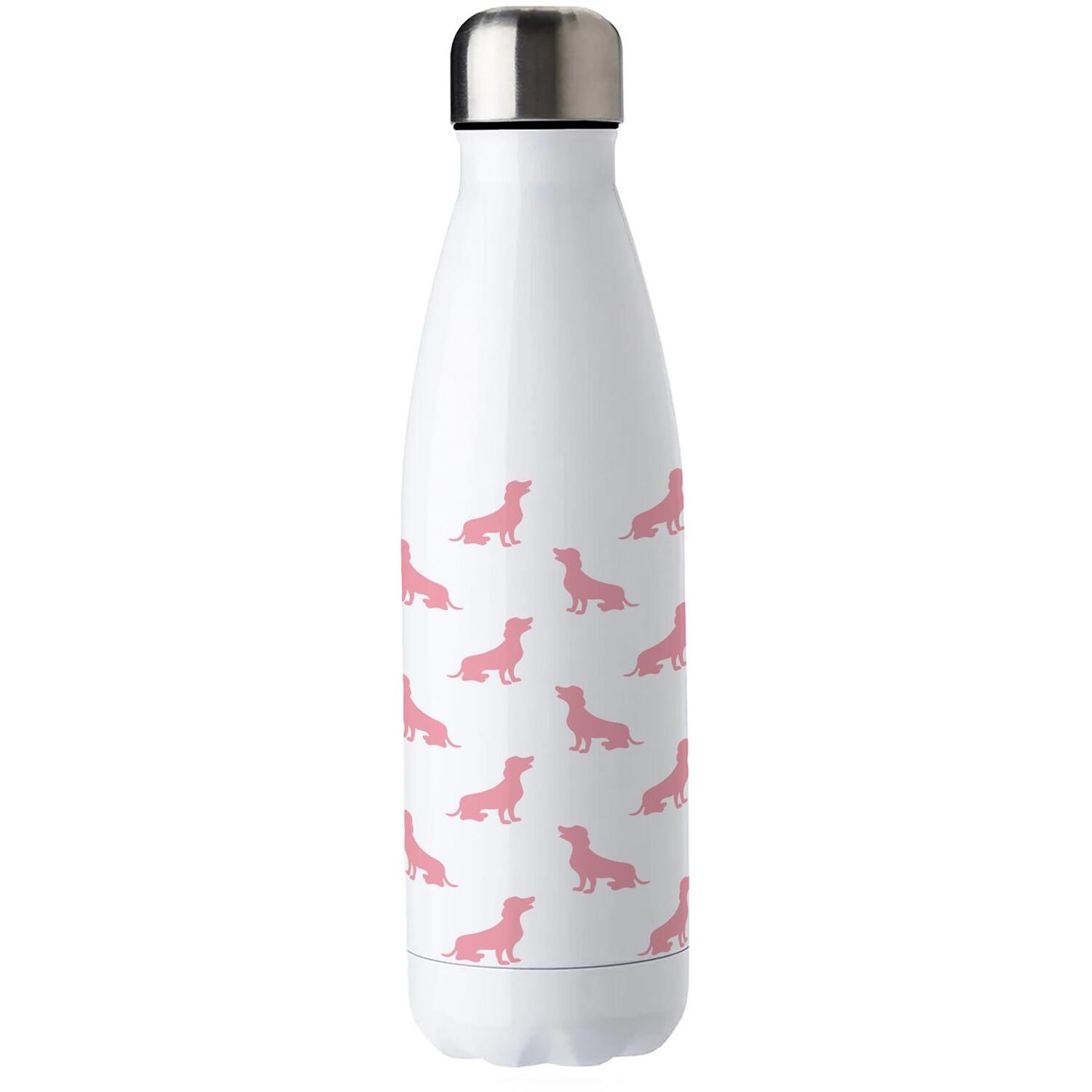 Purely Home Pink Dachshund Silhouettes Stainless Steel Water Bottle