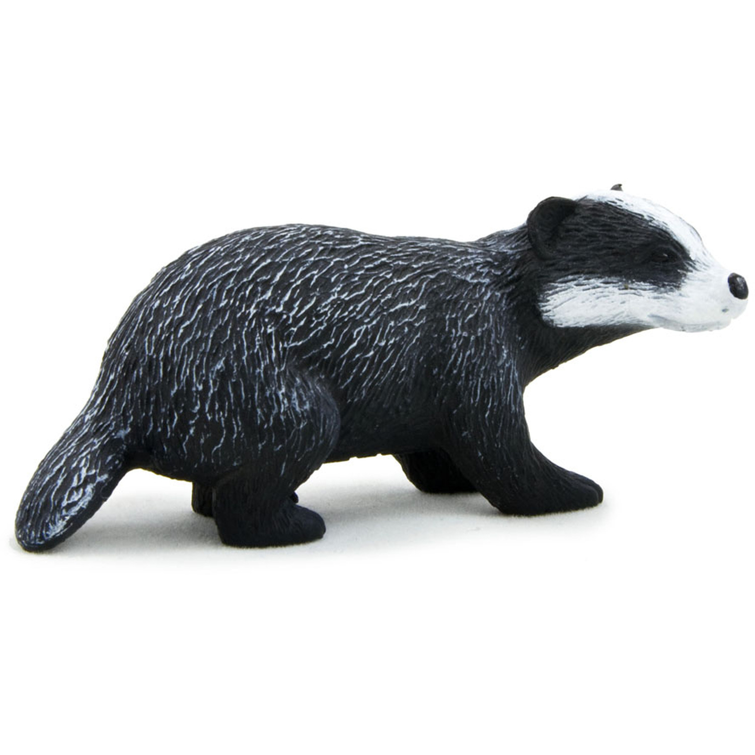 Image of ANIMAL PLANET Wildlife and Woodland Badger Toy Figure - 387033 - Black