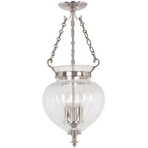 Finsbury Park 3 Light Medium Ceiling Lantern Pendant Polished Nickel, E14
