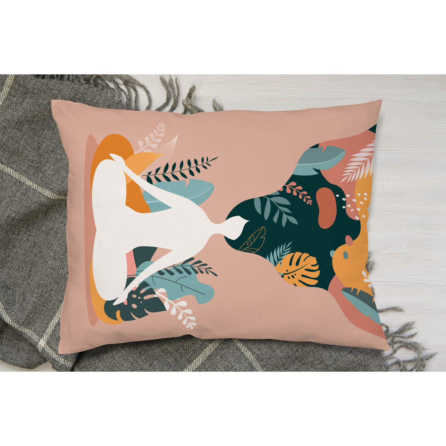 Mindfulness, Meditation And Yoga Woman Cushion - Pink