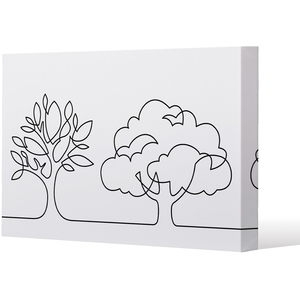 line drawing of trees Canvas Print