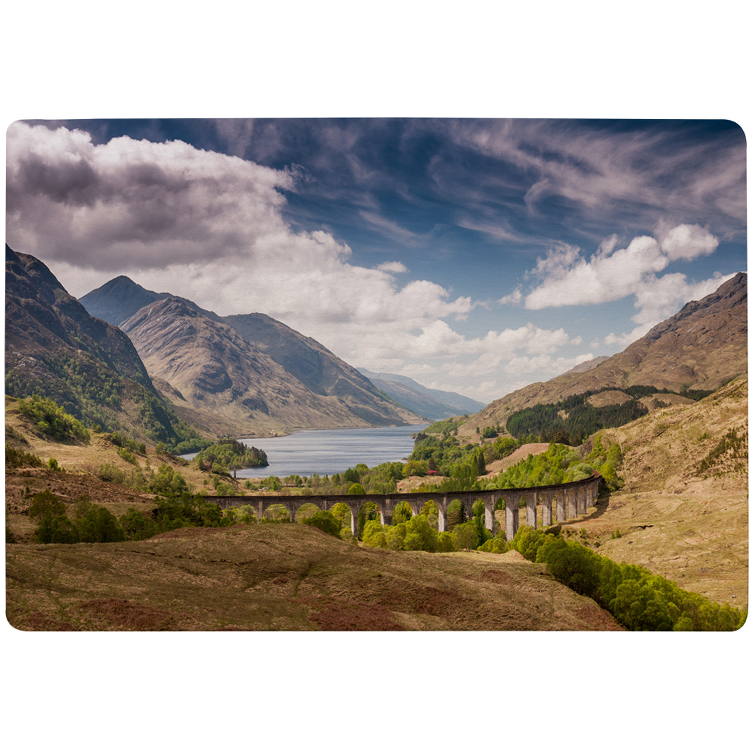 The Glenfinnan Viaduct Designer Rug - Green / 200cm thumbnail