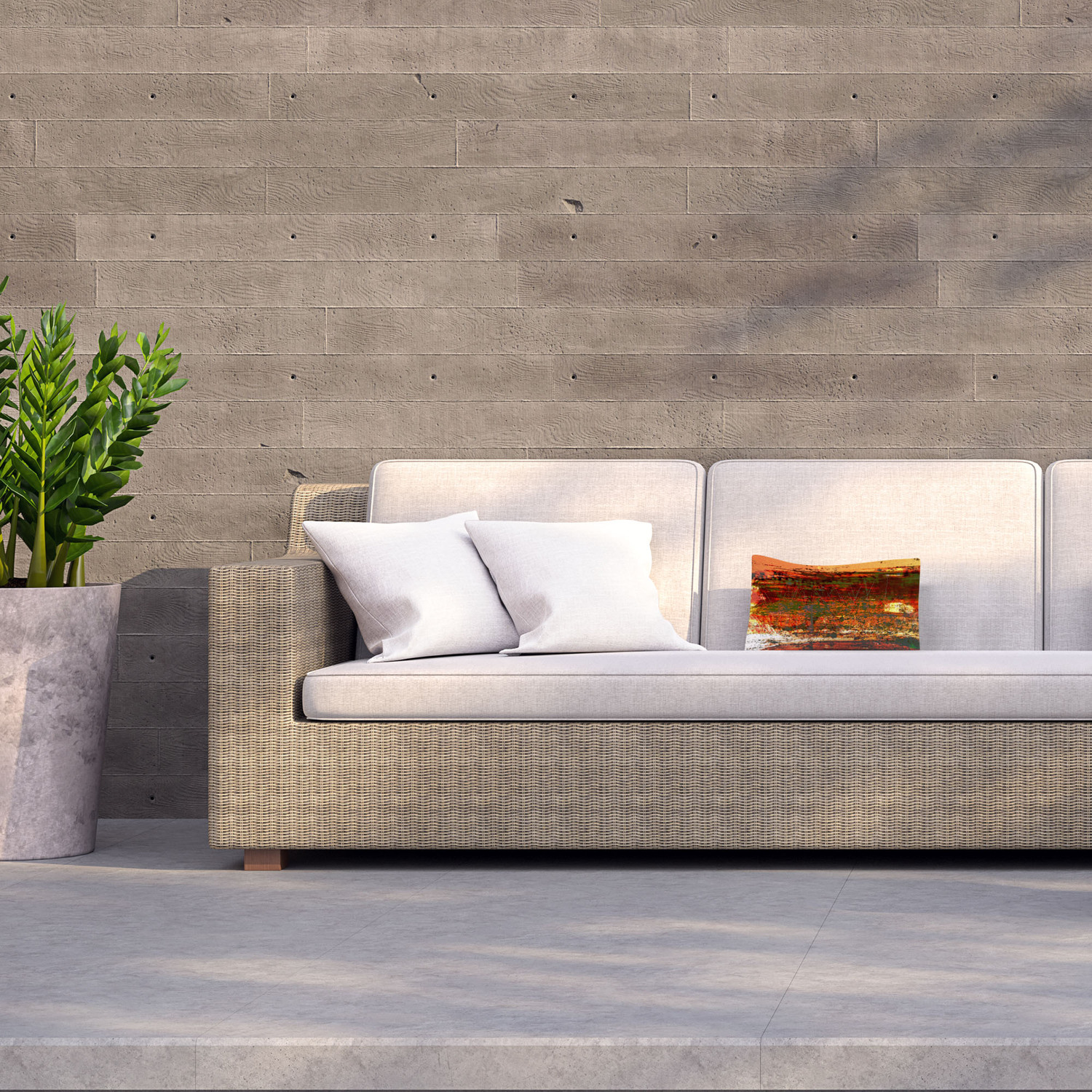Red Branches Outdoor Cushion - Red
