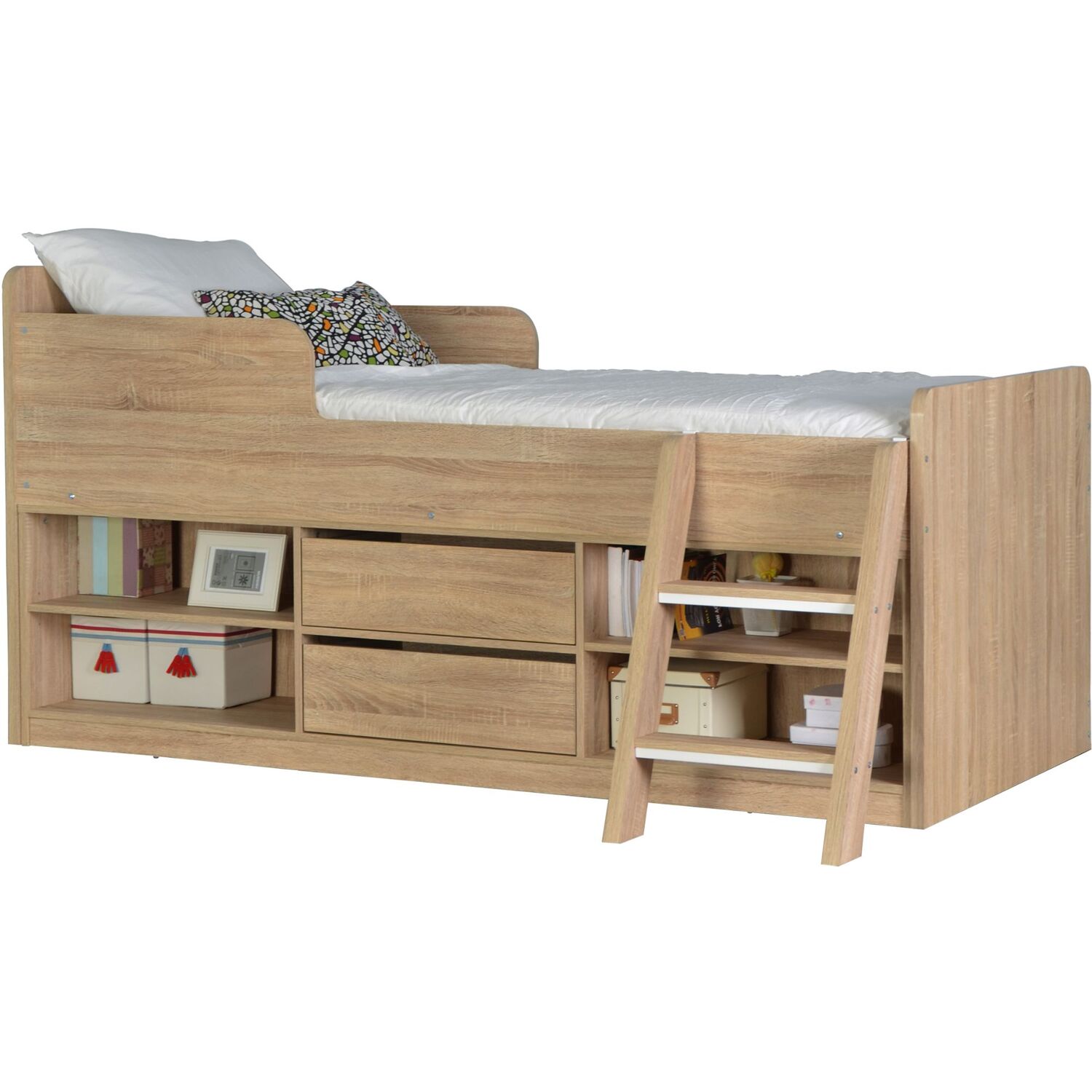 Felix Low Sleeper Bed - Sonoma Oak