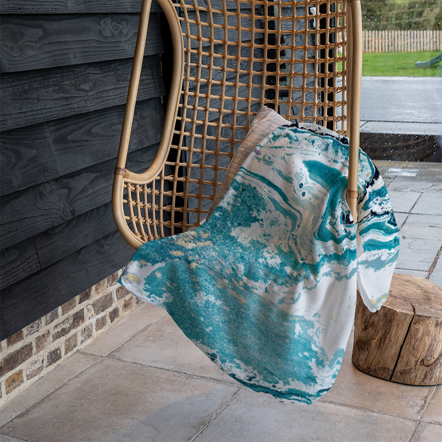 Marble In Blue Blanket - Blue