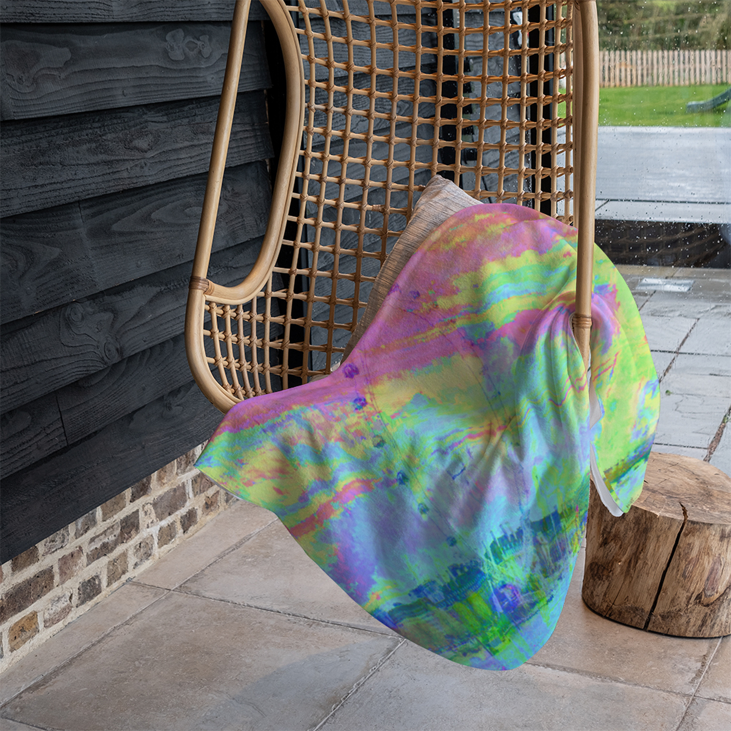 Fuzzy London Blanket - Blue