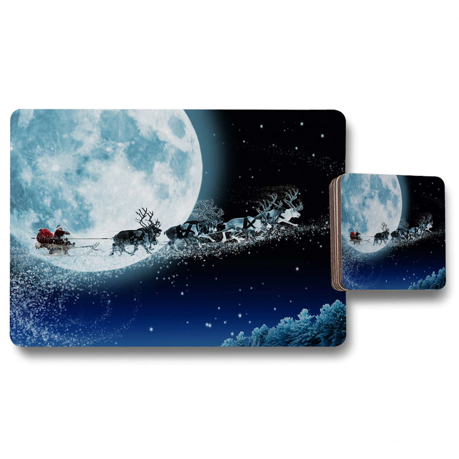 Image of Magic Santa'S Sleigh Dining Placemat Coaster&hellip;