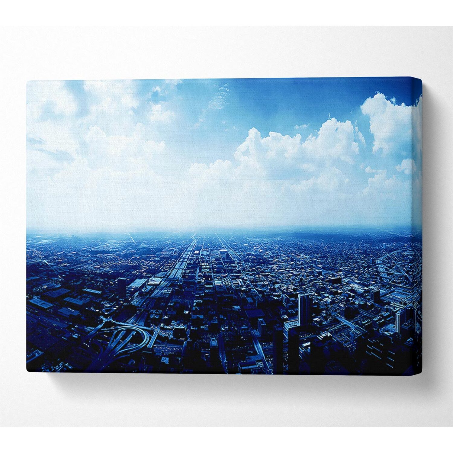Wallart-Direct - Chicago Blues Canvas Print Wall Art - Yellow / 101.6cm thumbnail