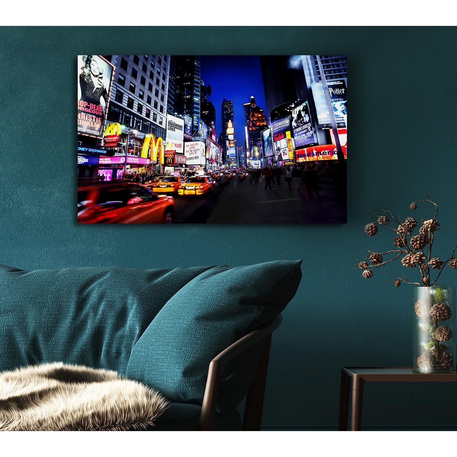 New York Night At The Theatre Canvas Print Wall Art