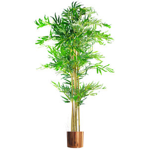 Realistic Artificial Bamboo Plants Trees - XL Copper Metal Planter