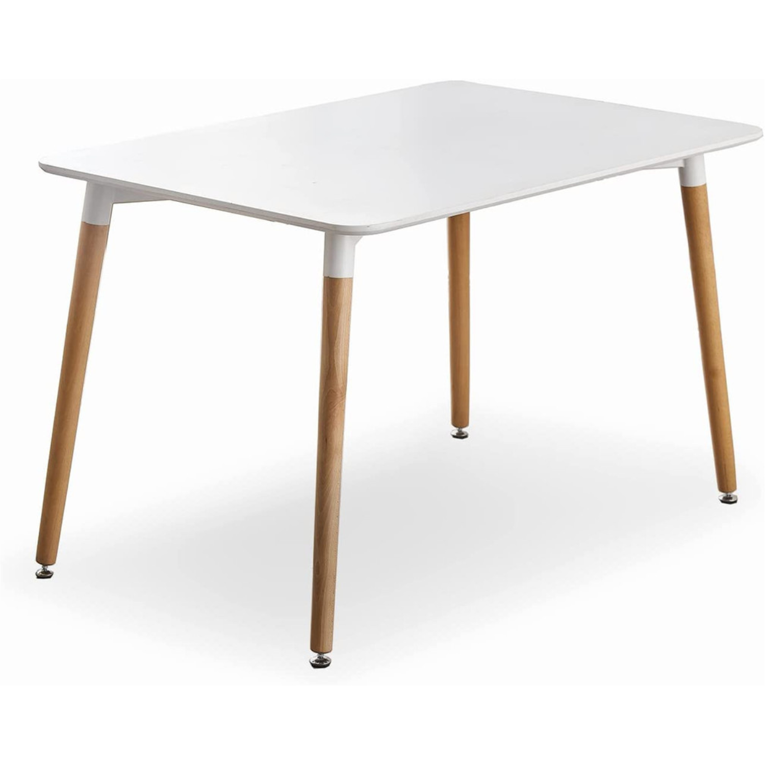 Lucia Halo Dining Set, a Table and Chairs Set of 4, White/Grey