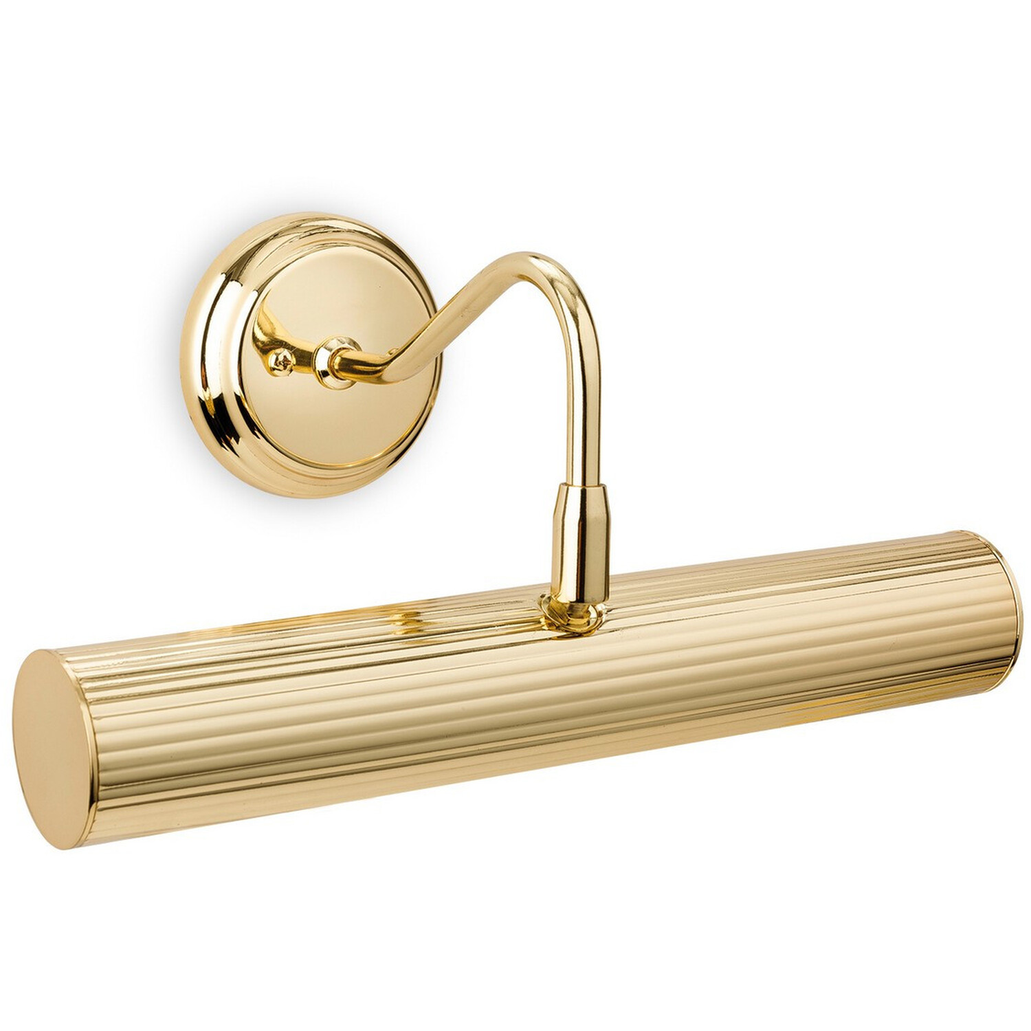 Reeded 2 Light Picture Wall Light Polished Brass E14 - Polished Brass