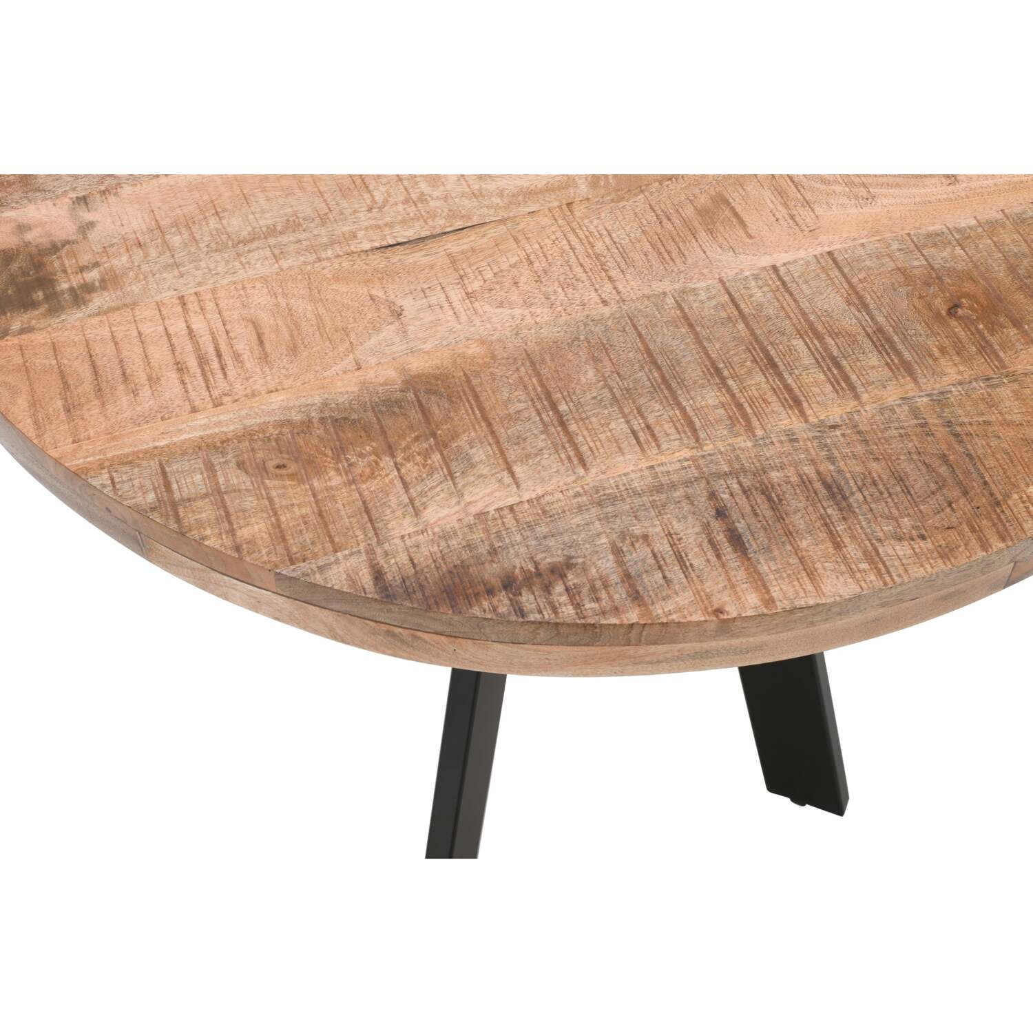 Merlin Mango Wooden 4 Seater Round Dining Table - Brown