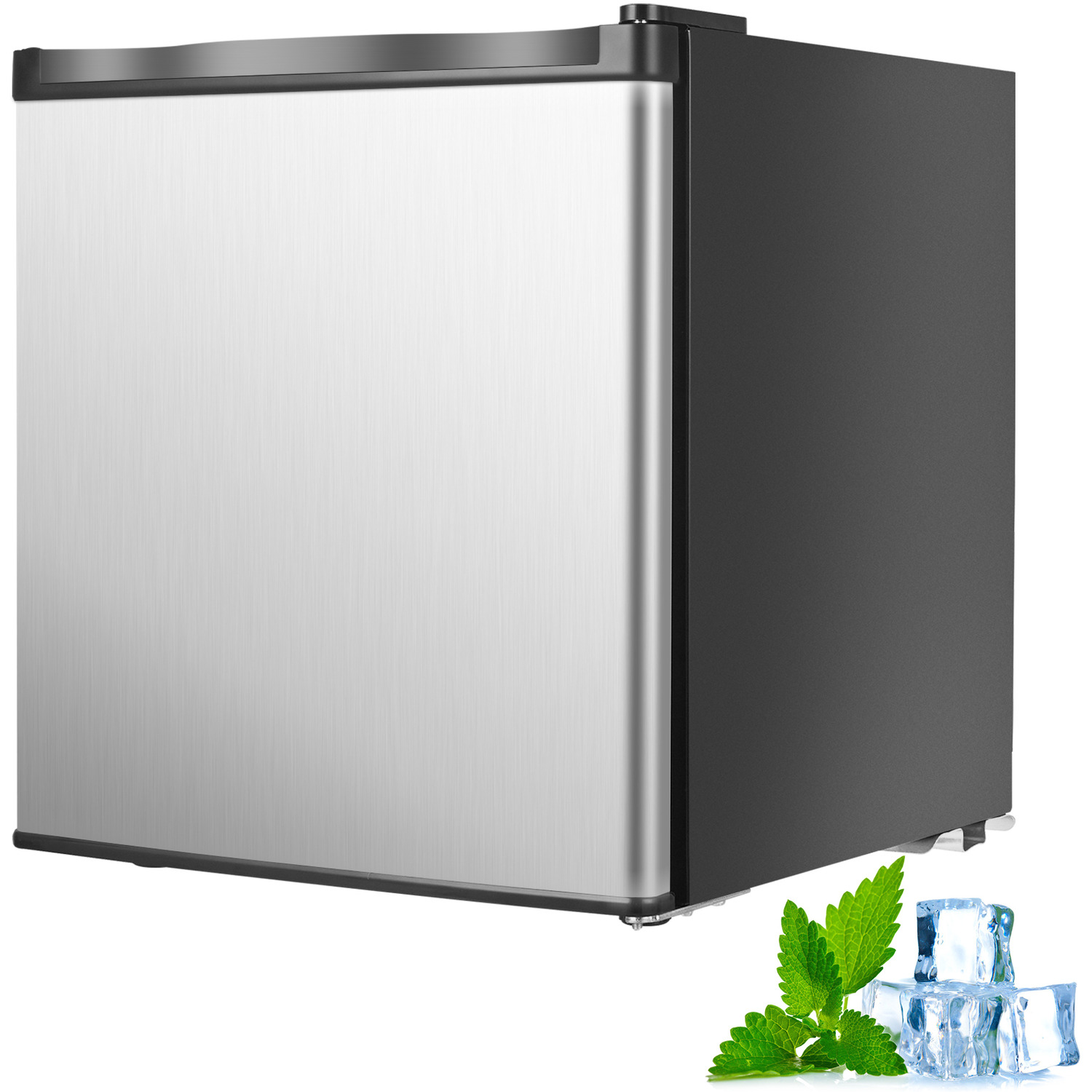 Image of Costway Portable Upright Freezer Mini Fridge 32L Capacity-Silver - Silver