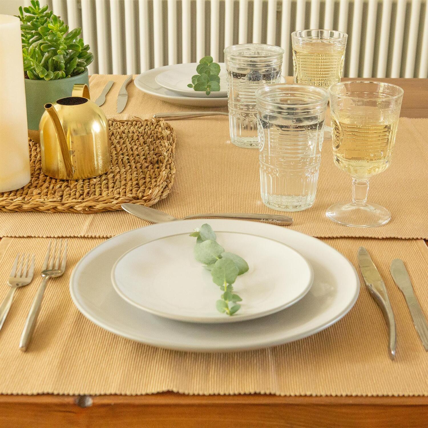 Image of 7pc Cotton Fabric Placemats Table Runner&hellip;