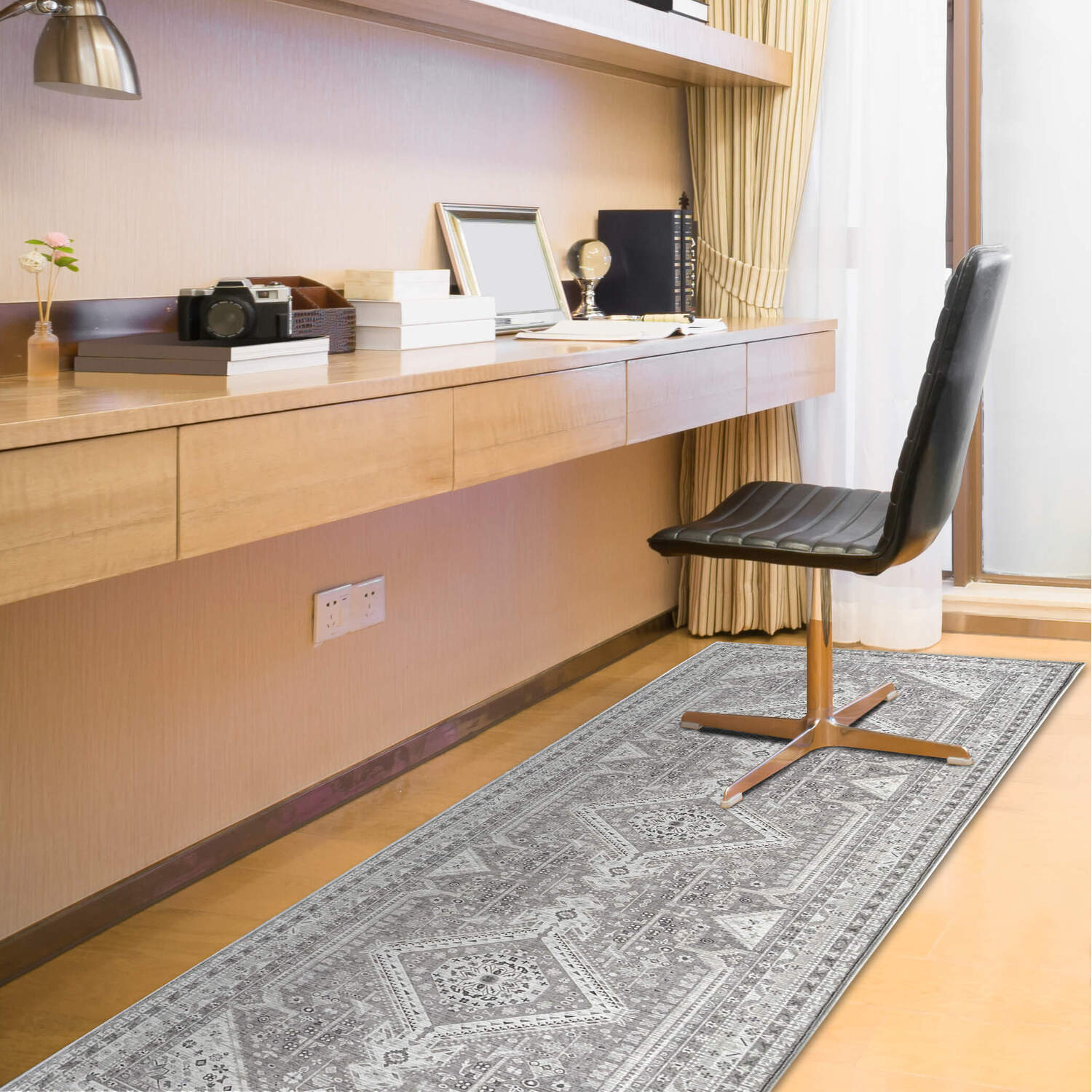 Vernal Senglea Grey Machine Washable Rug